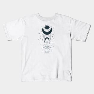 Hand Drawn Mystical Moon Kids T-Shirt